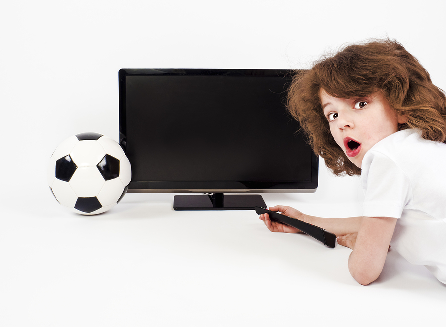 bigstock Funny Little Boy With Football 243359371